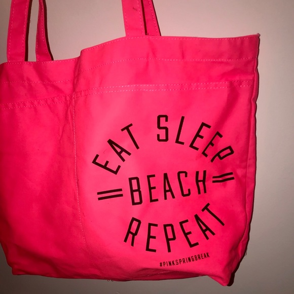 pink beach bag